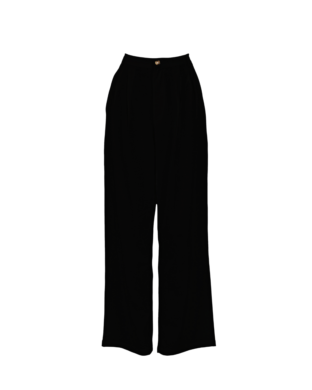 High Waisted Pleated Trouser Pant in Black