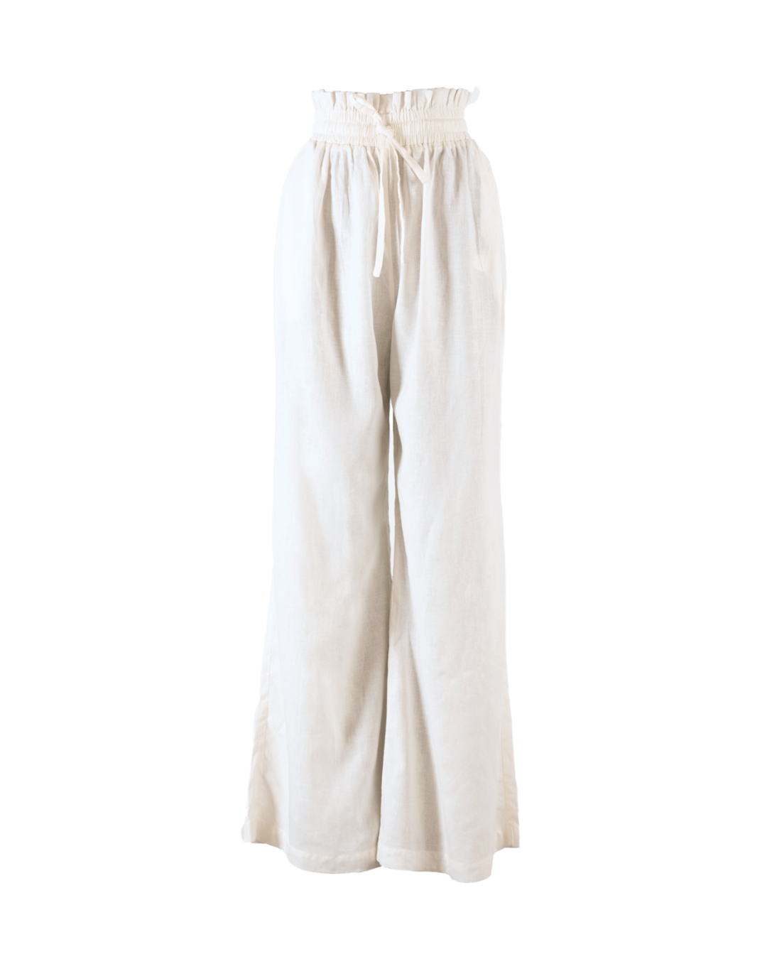 High Waisted Lounge Pant in White