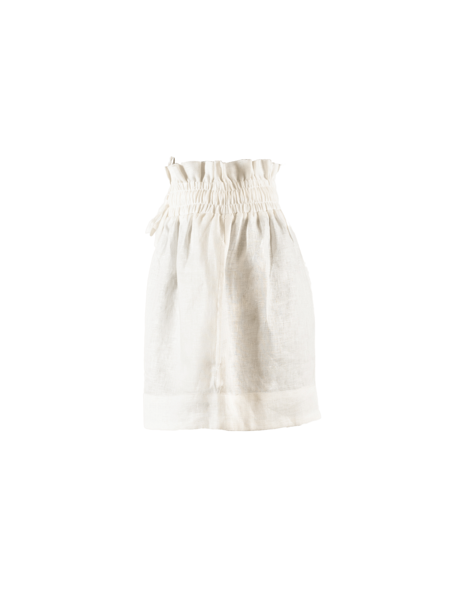 High Waisted Lounge Short in White