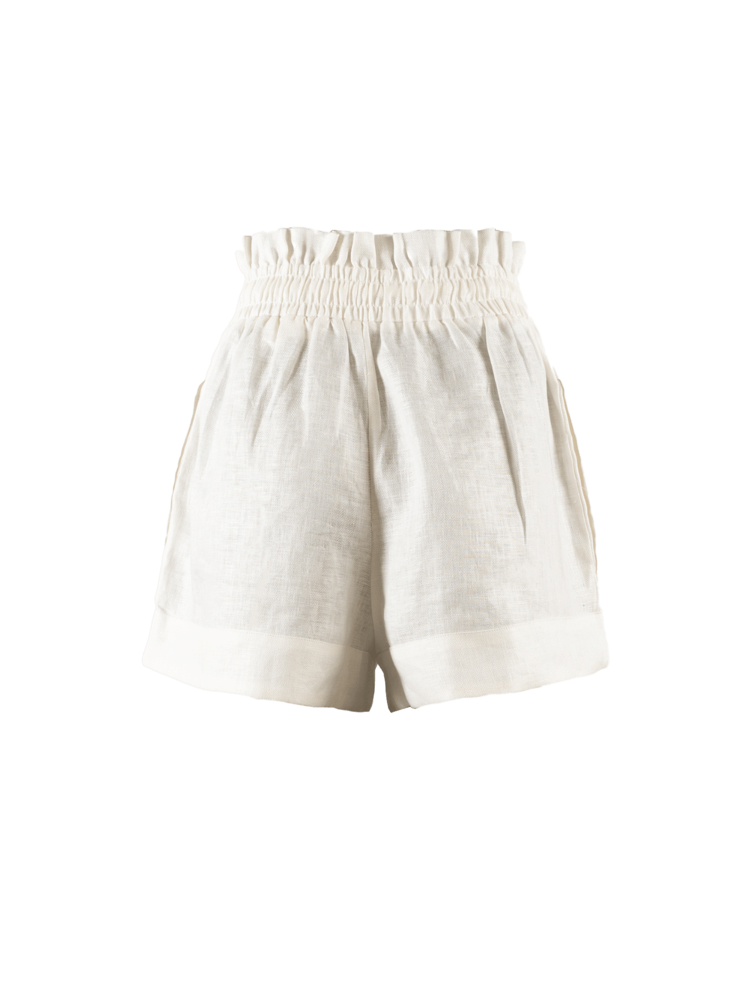 High Waisted Lounge Short in White