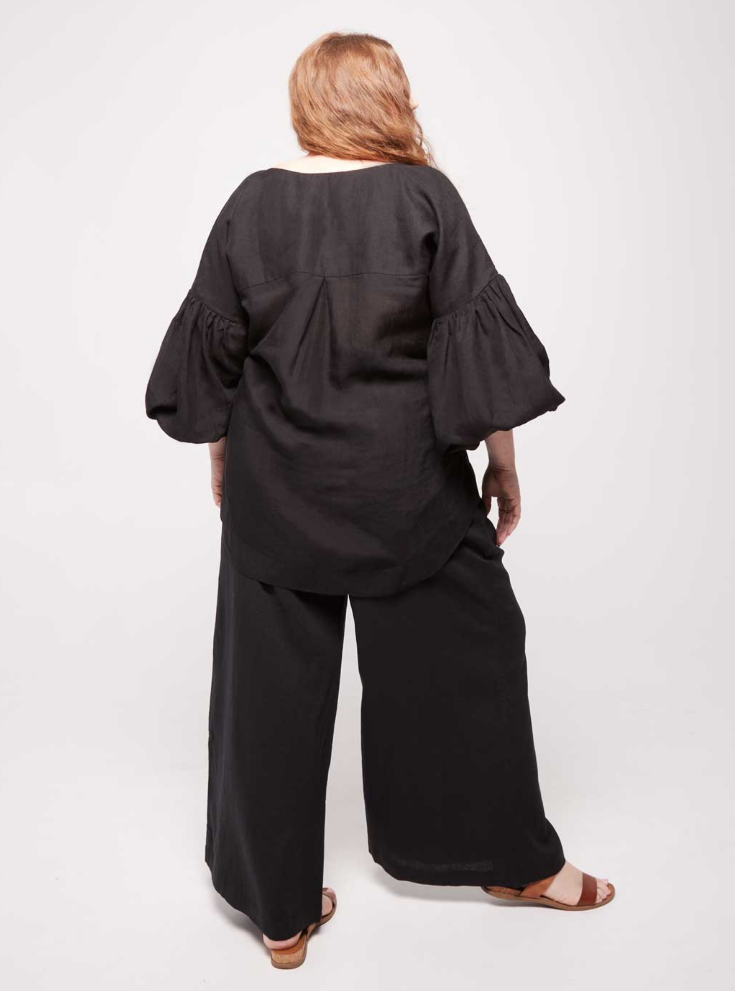 High Waisted Lounge Pant in Black