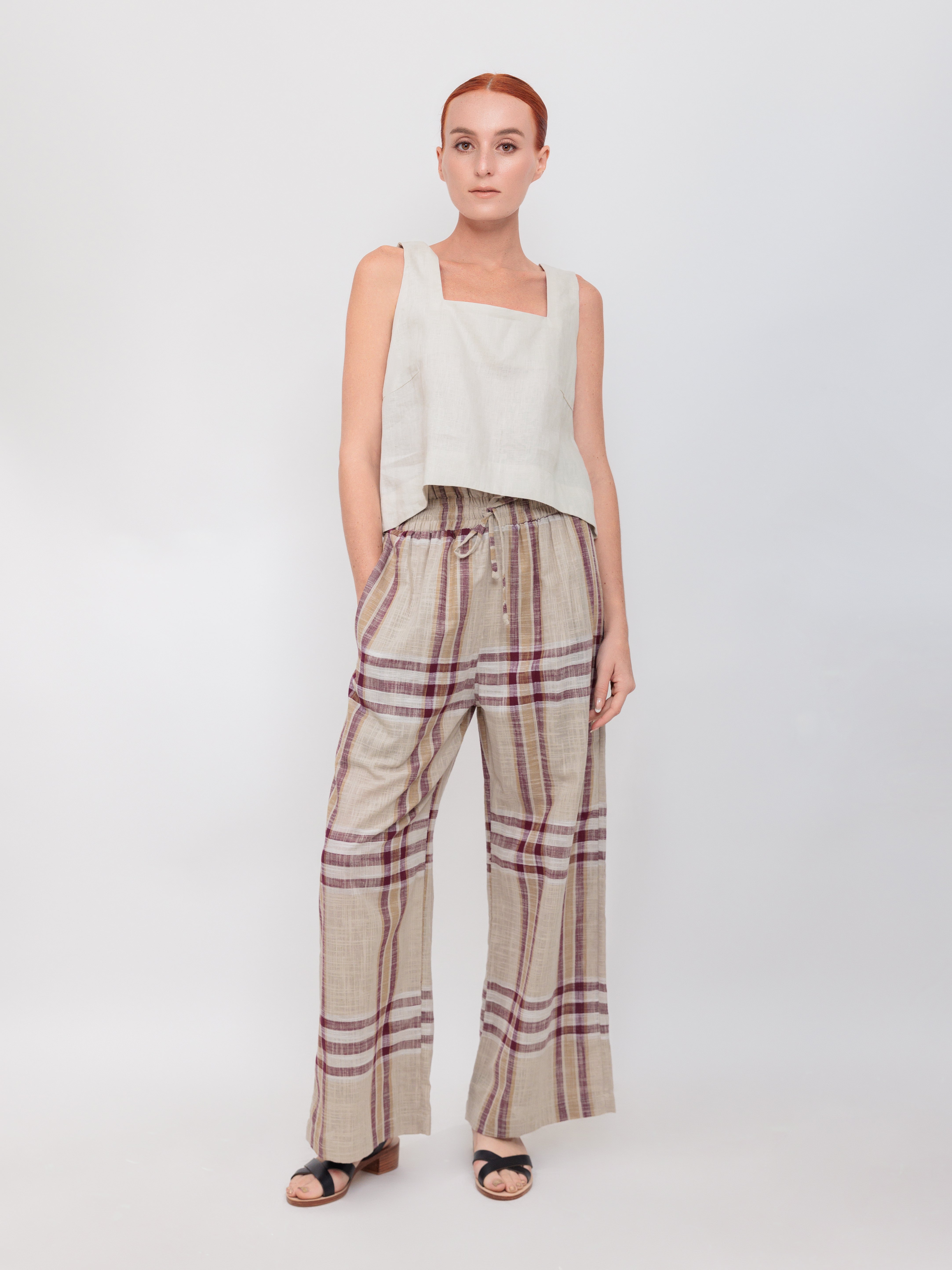 Square Neckline Tank Top in Winter White