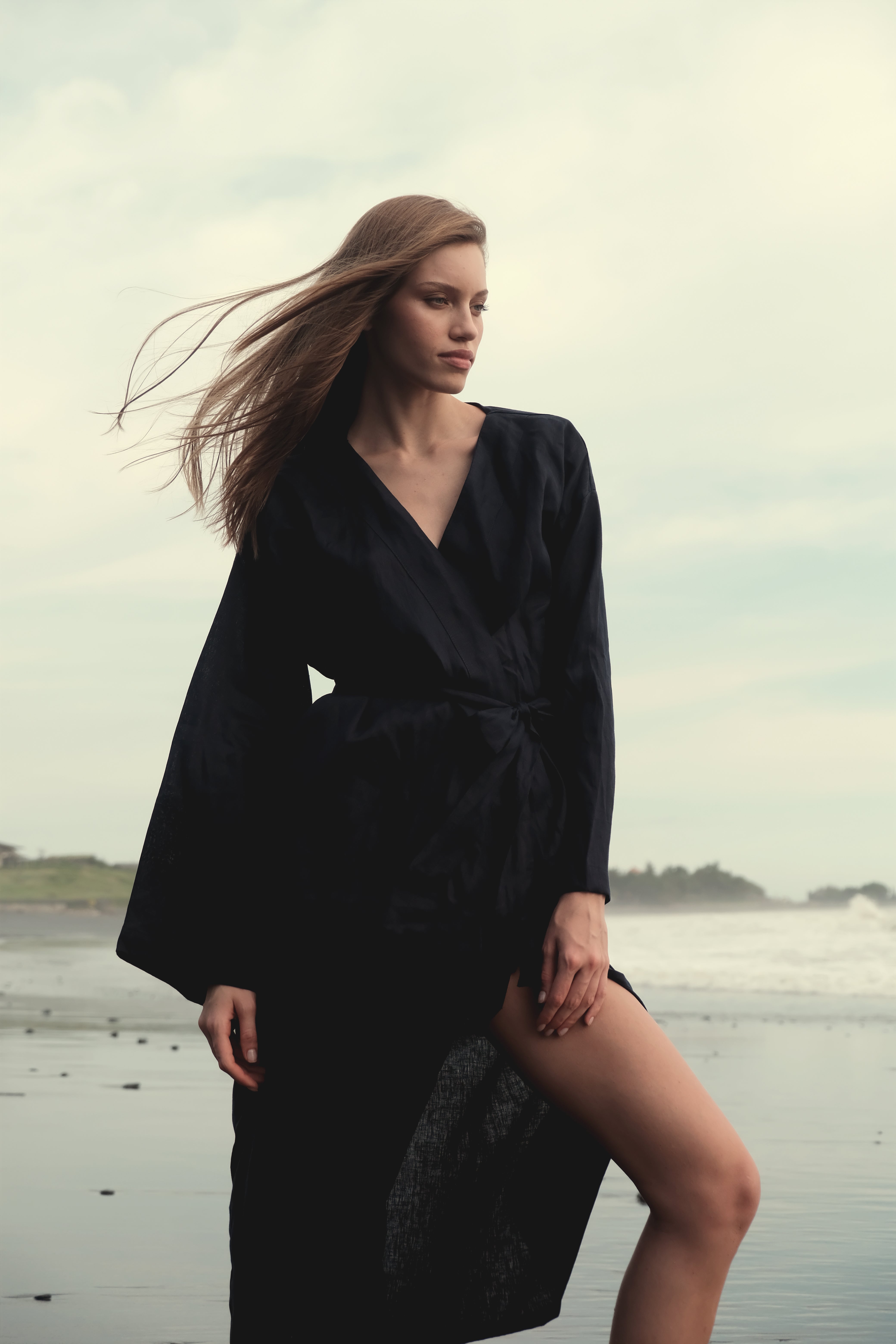 Sarong Wrap Skirt in Navy