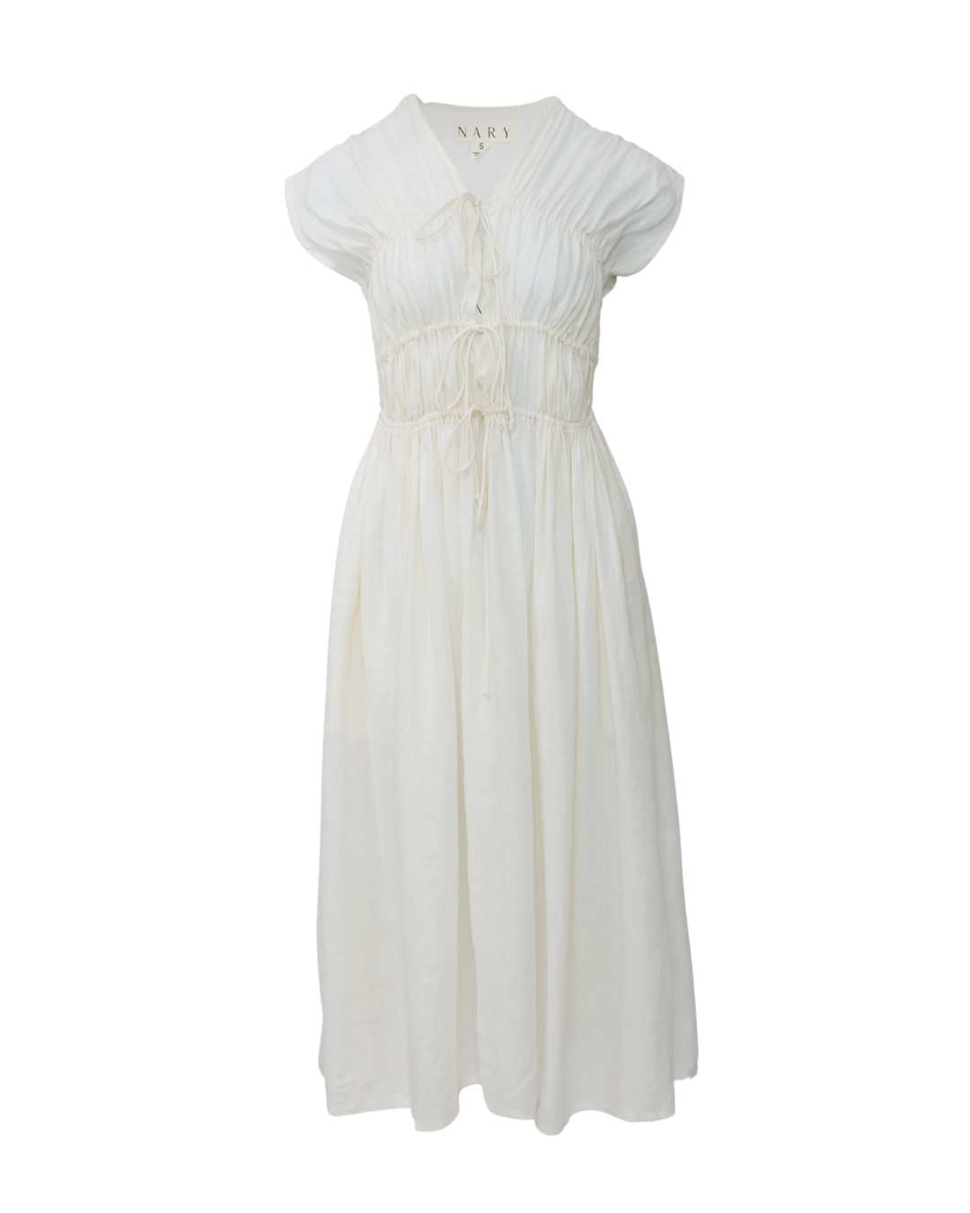 3-Tier Bias Cut Dress in White