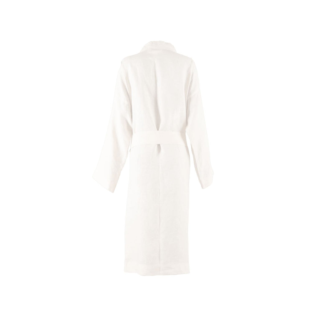 Unisex Bokor Linen Robe in White