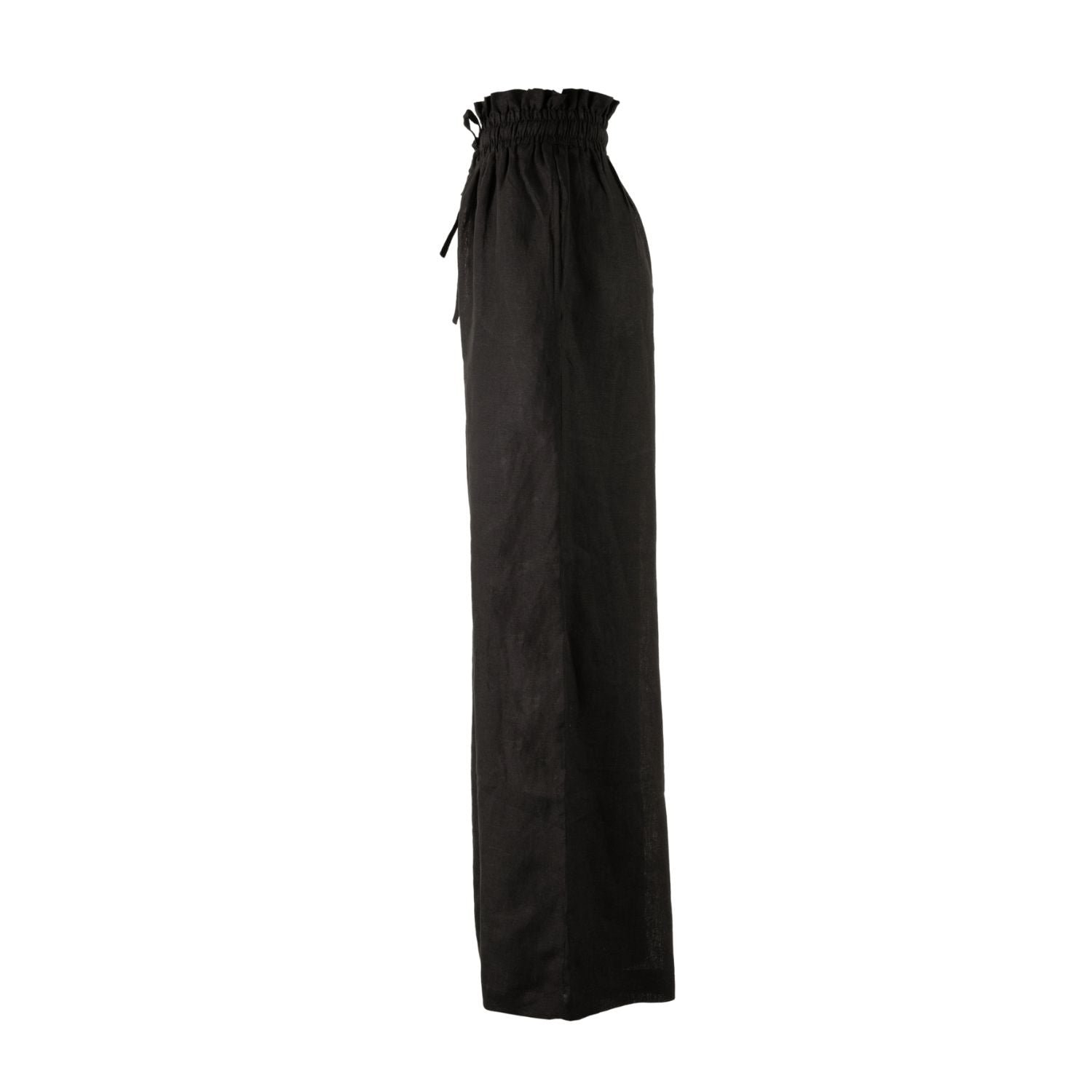 Kampot Linen High Waisted Lounge Pant in Black