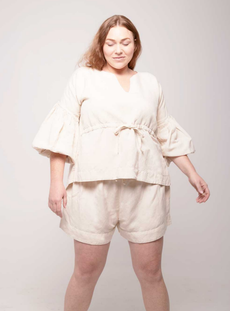 Koh Rong Linen Lounge Top in Tan